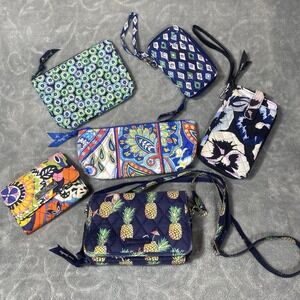 Vera Bradley Lot Of 6 Wallets  Wristlets ‎ Makeup Pouches  Zip Floral  Whimsical